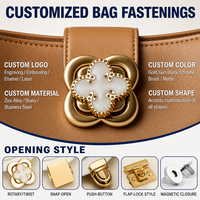 Fermoir de sac en métal personnalisé avec logo, boucle en zinc colorée multi-styles, attache rotative pour sac à main, accessoires de bricolage