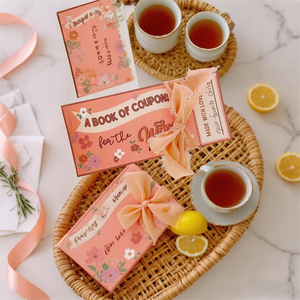 Promotionnel personnalisé divers biens utilisant l'impression gratuite carnet de billets de coupons de couple en papier personnalisé pour la fête des mères - Product Image 2