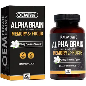 Private Label Premium Nootropics Brain Supplement Capsules For Concentration Brain Memory Focus Support