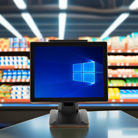 Terminal Punto de Venta Todo en Uno Inteligente con Pantalla Táctil de 15'' y Windows, con Pantalla VFD2*20, CPU Intel I5/i7, Wi-Fi 6 para Operaciones de Caja Registradora