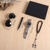 Set Hadiah Pria: Sabuk Kertas, Kacamata Hitam, Dompet, Organizer Saku - Praktis, Modern, Minimalis, untuk Hari Ayah, Thanksgiving, Tahun Baru