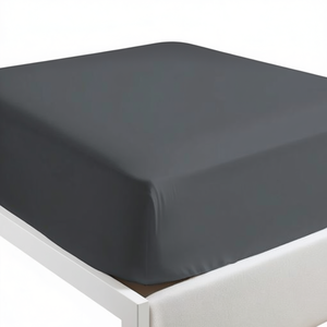 Sábana Ajustable 100% Algodón Gris Oscuro Tamaño Super King 180x200cm - Product Image 3