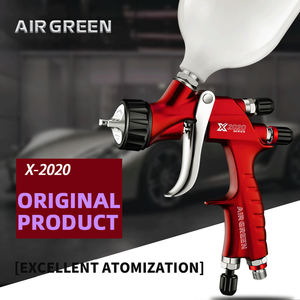 Outils automobiles professionnels AIR GREEN Rouge HVLP X-2020 Clear Coats Buse Taille 1.3MM Fabricant Pistolet de peinture automobile - Product Image 3