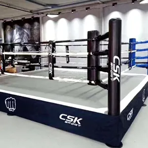 Ring di pugilato Attrezzature Standard Internazionale Mma Gabbia di Protezione Boxe Anello di 5M x 5m Per La Vendita