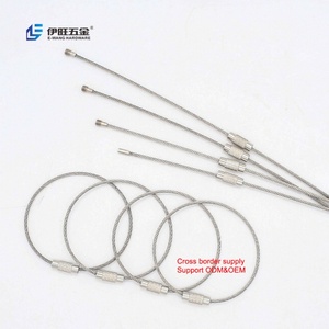 1.5mm Stainless Steel Cable Wire Rope Key Rings for Hanging Luggage <b>Tag</b> ID <b>Tag</b> - Product Image 1
