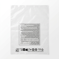 Sac plat à ouverture latérale en PE mat couleur foncée, sac plat en plastique CPE OPP PP pour vêtements