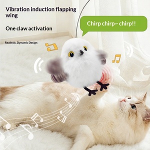 Mainan Kucing Plush Pet Gravity, Aktif dengan Gerakan, Tongkat Interaktif, Suara Burung Elektrik, Fitur Pengasah Gigi - Product Image 4