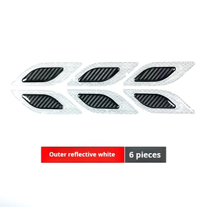6 pièces/ensemble autocollants réfléchissants de voiture autocollant d'avertissement de sécurité anti-rayures pour camion Auto moteur accessoires décoratifs extérieurs - Product Image 4