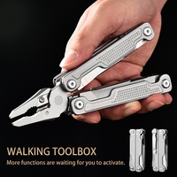 Pince multifonction en acier inoxydable PioneerEDC 20 en 1, couteau de poche, lame, tournevis, survie, camping, chasse, randonnée, 3 ans
