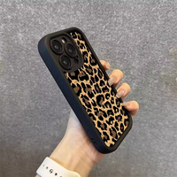 Étui de téléphone en TPU léopard marron rétro de luxe pour femmes housse de protection mobile pour iPhone 16 Pro Max 15 14 13