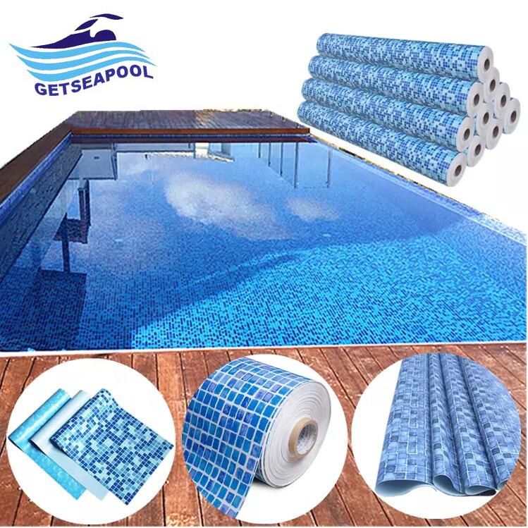 Material de PVC y Material de azul luz azul mosaico otros, etc. Color mosaico de la piscina de natación