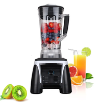 Blender Komersial Tugas Berat 2200W, Pengolah Makanan, Daya Tinggi, Pembuat Jus, Penghancur Es, Blender Smoothie