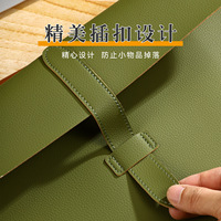 Carpeta A4 de PU de Gran Capacidad, Bolsa de Archivos de Alta Calidad, Personalizable con Logotipo Empresarial para Reuniones, Negocios, Estudiantes y Promociones