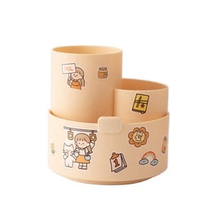 En Holder per scrivania, portamatite organizzatori e accessori da scrivania rotanti a 60 gradi, simpatico portapenne per ufficio - Product Image 1