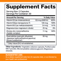Capsules de Vitamine D3 K2 MK7 B12 à Formule Personnalisée Marque Blanche – Soutien Quotidien pour la Défense Immunitaire et la Santé Osseuse – Vente en Gros
