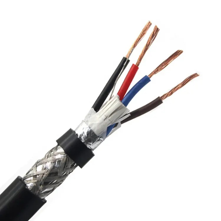 RS485 RS422 RS232 RVVP शील्ड 2 जोड़ी 0.5mm वर्ग 22AWG 20AWG फंसे तांबा लचीला संचार केबल