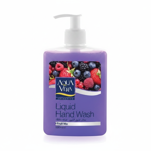Jabón Líquido para Manos AquaVera y Mezcla de Frutas 500ml, Certificado ISO 9001 y GMP, Fórmula Química SLS, Limpieza Básica, Uso para Adultos - Product Image 2