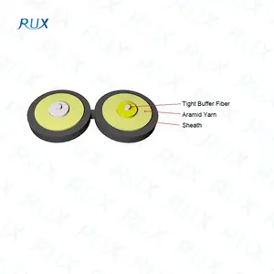 2.0mm Aramid Yarn Strength Member Single Mode Duplex Indoor Cable Fiber Optic Cable With OFNR Jacket