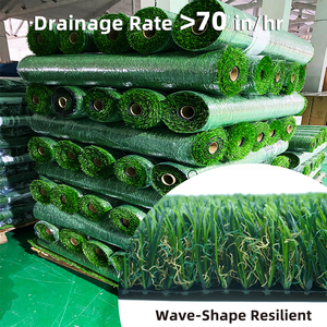 <span class=keywords><strong>Gazon</strong></span> synthétique réaliste de 1,75 pouce en forme de vague pour l'aménagement des pelouses résidentielles et des zones autour des piscines avec drainage rapide - Product Image 1