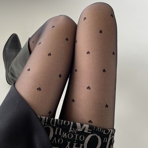 Medias japonesas finas <span class=keywords><strong>de</strong></span> nailon con puntos negros, jacquard, ondas, secado rápido, estilo JK Lolita Generation Hair - Product Image 1