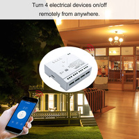 Módulo de Interruptor Inteligente Tuya de 4 Canales, 5V 12V 32V 220V RF 433, Control Remoto, Compatible con Alexa y Google Home, Certificado CE, Corriente de 10A, F712