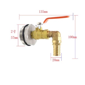 ข้อต่อทองเหลืองสำหรับสายยางสวน S60X6 ขนาด 1/2" 3/4" 1" สำหรับถัง IBC  วาล์วข้อต่อสายยางทองเหลือง  อะแดปเตอร์ข้อต่อน้ำทองเหลือง - Product Image 5