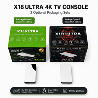 X18 Ultra Game Stick Pro 4K EE4.8 Linux, manette sans fil 2.4G double rechargeable, émulateur de télévision classique, console de jeux vidéo rétro