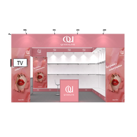 Stand d'exposition portable rétroéclairé, pliable et modulaire, en aluminium SEG 20x20, avec impression personnalisée sur tissu, pour présentoirs publicitaires