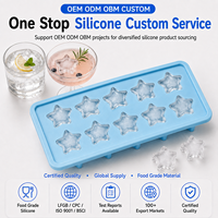 Molde de Hielo para Cócteles con Forma de Estrella, de Silicona de Grado Alimenticio, 10 Cavidades, Resistente al Frío y al Calor, Reutilizable, para Bares