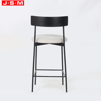 Chaise haute de cuisine 65 cm, luxe moderne, métal noir, tabourets de bar, chaises hautes pour îlot de cuisine