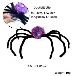 Nouvelle épingle à cheveux d'Halloween pour enfants et adultes, accessoire pour cheveux en forme d'araignée 3D à faire soi-même pour la fête du Festival des Fantômes - Product Image 5