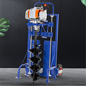 Foreuse de sol monophasée haute puissance à essence pour le battage de pieux et la plantation, avec moteur pour une creusement efficace de fosses - Product Image 1