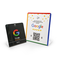 Soporte de exhibición personalizado NFC QR Code plástico PVC NFC Google Reviews Card