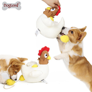 Juguete de peluche para perros DogLemi Hen, material de lana, con sonido, resistente a mordeduras, para entrenamiento de perros pequeños y medianos - Product Image 2