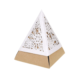 Không Có Cổ Phiếu Chỉ Tùy Chỉnh Nhà Máy Bán Hàng Trực Tiếp Tùy Chỉnh Giá Rẻ Vàng Ánh Kim Tự Tháp Đám Cưới Đảng Ủng hộ Hộp - Product Image 4