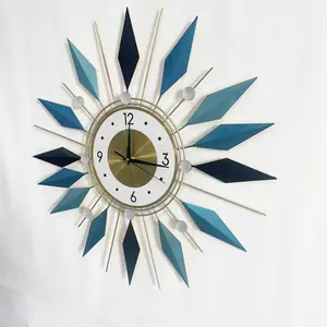 huafuren simple clock full of star decoration living room wall home silent art