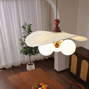 Lámpara Colgante Moderna de Tela Ondulada con 3 Luces, Estilo Nórdico Boho, para Sala de Estar o Isla - Product Image 4