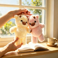 Porte-clés Poupée Vache en Peluche Créative et Mignonne, Jouet Amusant pour Machine à Griffes, Breloque de Sac pour Noël