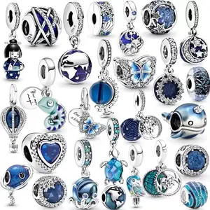 Productos más vendidos personalizados 2024, nuevos abalorios de joyería de moda, abalorios inspirados en el diseñador de Plata para la fabricación de joyas