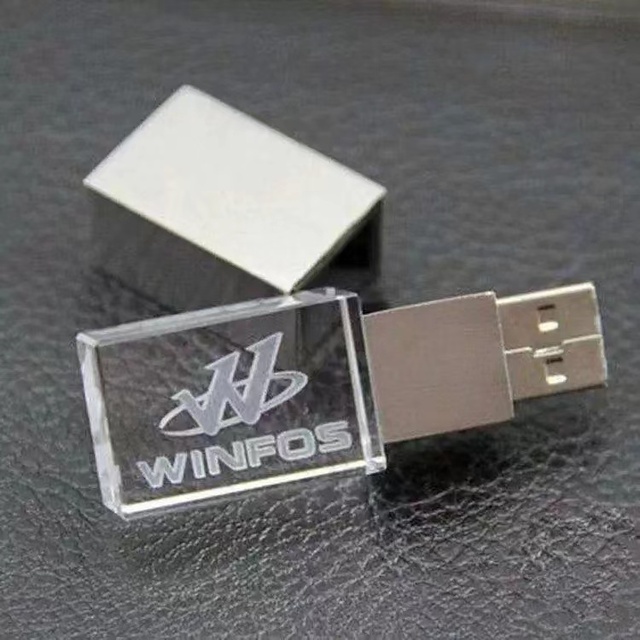 Custom Metal LED USB 2.0/3.0 Flash Drive 32GB-128GB with Custom Logo New OEM Promotional Gift 3-Year Warranty Fast Data Transfer