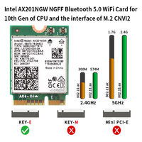 EDUP-tarjeta Wifi de doble banda M.2, 3000Mbps, AX201, NGW, 2,4G/5G, 802.11ax, wifi6