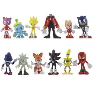 Ensemble de 12 figurines d'<span class=keywords><strong>action</strong></span> miniatures Sonics, 4-6 cm, figurines d'anime hérisson à collectionner, cadeau pour enfants - Product Image 3