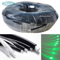 Câble de Fibre Optique Multibrins 25*0.75mm IP68 pour Piscine, à Éclatement Lumineux, en PMMA, Multicore, Noir, PVC, à Brins Multiples