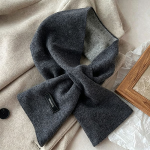 100% Wool <b>Scarf</b> Winter Warm Knit <b>Scarf</b> Fashion <b>Ladies</b> <b>Neck</b> Wrap Travel Outdoor Elegant Simple Knitted Narrow <b>Scarf</b> Daily Wear - Product Image 6