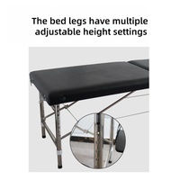 Lit de massage en acier inoxydable au design moderne EwayHealth EWJY-016, physiothérapie infrarouge, meubles pliables durables, facile à transporter