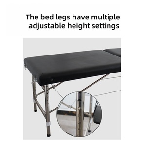 Camilla de Masaje de Acero Inoxidable de Diseño Moderno, Mueble Plegable Resistente y Fácil de Transportar para Salón de Belleza, Tratamientos de Pestañas, <span class=keywords><strong>SPA</strong></span> Facial - Product Image 2