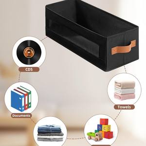 Nouveau produit Amz très demandé : Boîte de rangement en feutre <span class=keywords><strong>pour</strong></span> <span class=keywords><strong>CD</strong></span>, Organisateur de <span class=keywords><strong>CD</strong></span> en feutre avec poignées, <span class=keywords><strong>pour</strong></span> <span class=keywords><strong>ranger</strong></span> les <span class=keywords><strong>CD</strong></span> avec l'étiquette à l'extérieur, Produits de rangement ménager - Product Image 4