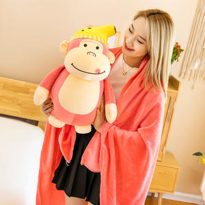 Aifei Speelgoed 2-In-1 Airconditioner Kussendeken Nieuwe Pluche Cartoon Banaan Aap Pop Kinderen Cadeau Met Pp Katoen Vulling - Product Image 2