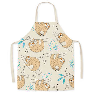 Delantal de cocina de dibujos animados ecológico Algodón orgánico Ideal para el hogar Restaurante y supermercado Uso Delantal DE TRABAJO - Product Image 1