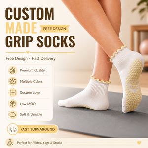 <span class=keywords><strong>Calcetines</strong></span> Cortos de Yoga y Pilates Personalizados para <span class=keywords><strong>Mujer</strong></span>, <span class=keywords><strong>Calcetines</strong></span> de Yoga con Volantes, Diseño Personalizado, Antideslizantes, con Logotipo - Product Image 1